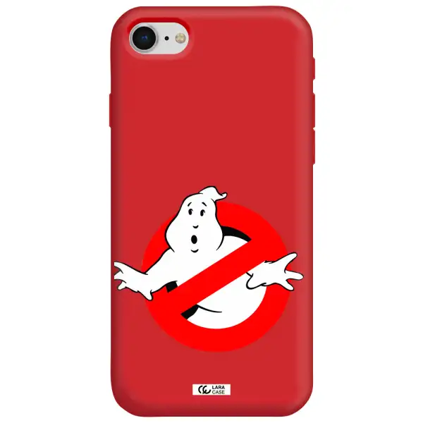 Entry Of Ghosts Is Prohibited Apple iPhone se 2020 Silicone Imperial Red Case