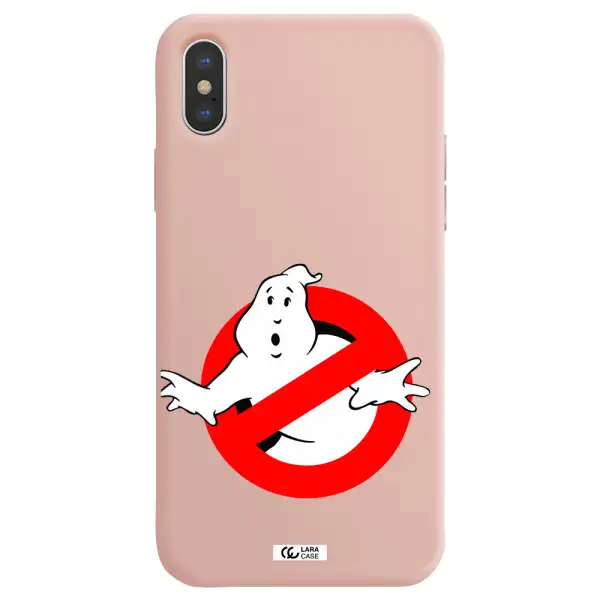 Entry Of Ghosts Is Prohibited Apple iPhone X Silicone pastel pink Case