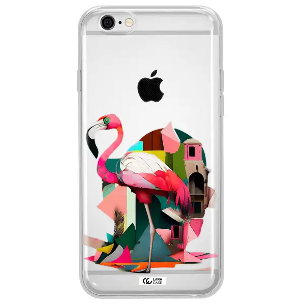 Flamingo Collage Apple iPhone 6 Clear TPU Case