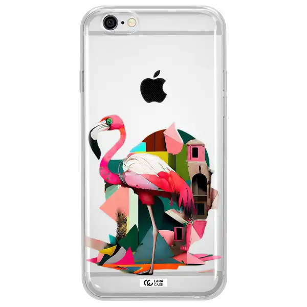 Flamingo Collage Apple iPhone 6 plus Clear TPU Case
