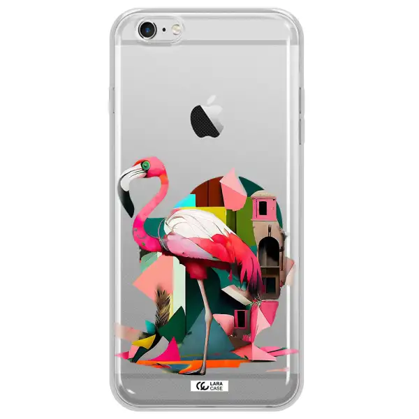 Flamingo Collage Apple iPhone 6 s plus Clear TPU Case