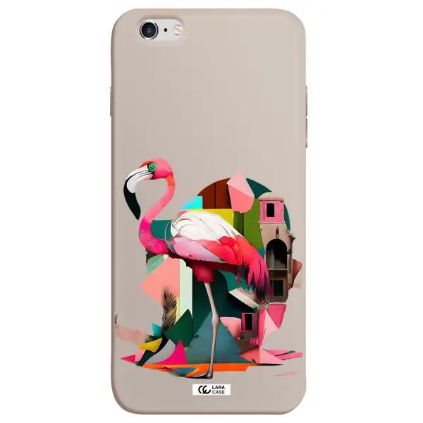 Flamingo Collage Apple iPhone 6 s plus Silicone Stone Case