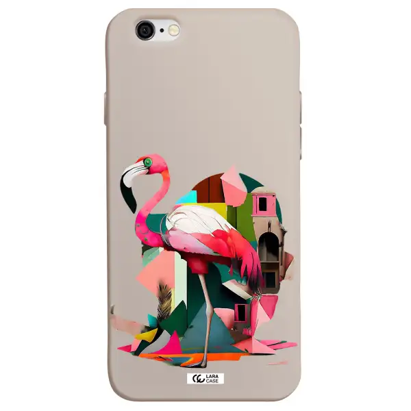 Flamingo Collage Apple iPhone 6 Silicone Stone Case