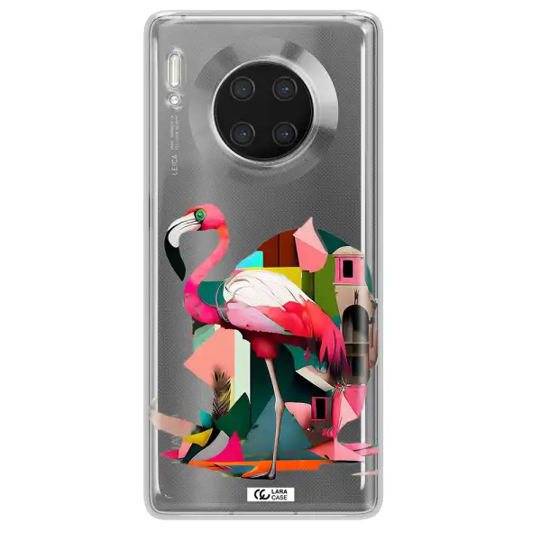 Flamingo Collage Huawei Mate 30 Pro Clear TPU Case