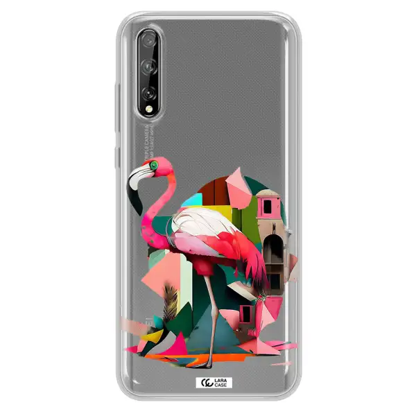Flamingo Collage Huawei P Smart S Clear TPU Case