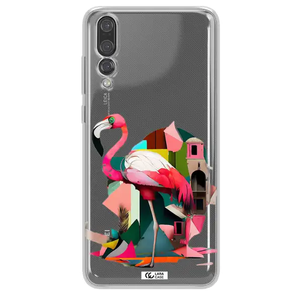 Flamingo Collage Huawei P20 Pro Clear TPU Case