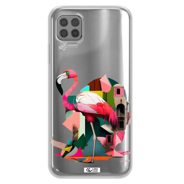 Flamingo Collage Huawei P40 Lite Clear TPU Case