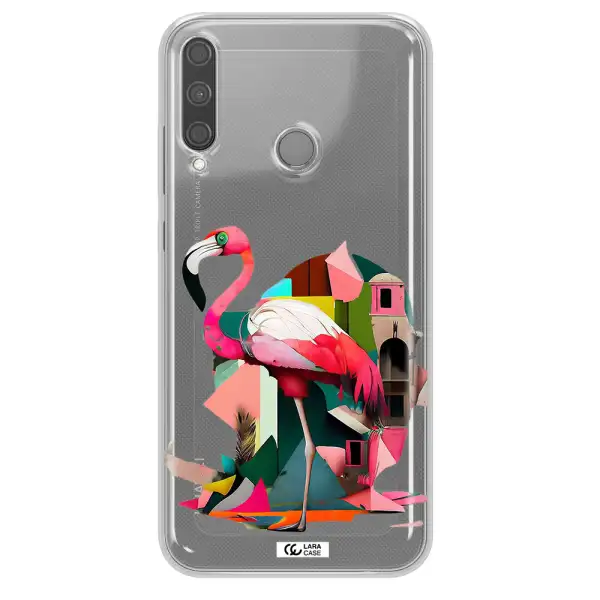 Flamingo Collage Huawei P40 Lite E Clear TPU Case