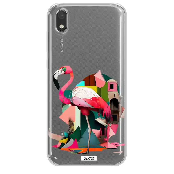 Flamingo Collage Huawei Y5 2019 Clear TPU Case