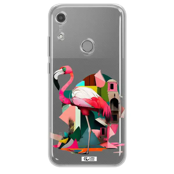 Flamingo Collage Huawei Y6S Clear TPU Case