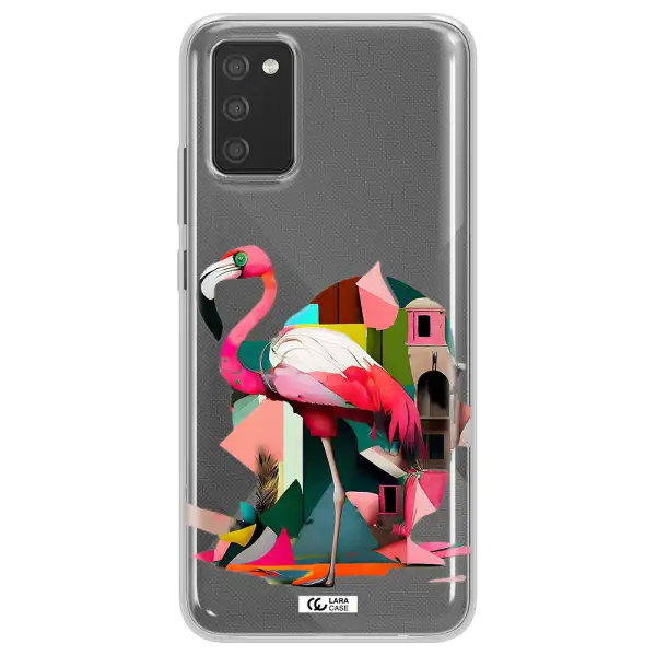 Flamingo Collage Samsung A02S Clear TPU Case