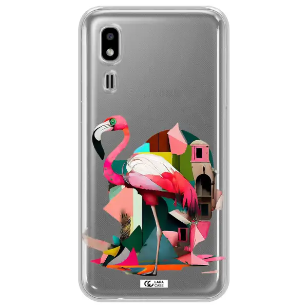Flamingo Collage Samsung A2 Core Clear TPU Case