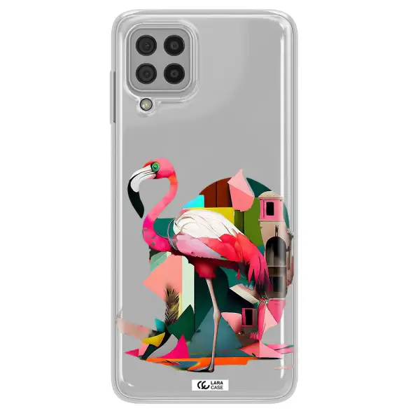 Flamingo Collage Samsung A22 4g Clear TPU Case