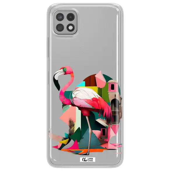 Flamingo Collage Samsung A22 5g Clear TPU Case