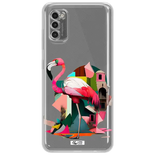 Flamingo Collage Samsung A41 Clear Tpu Case