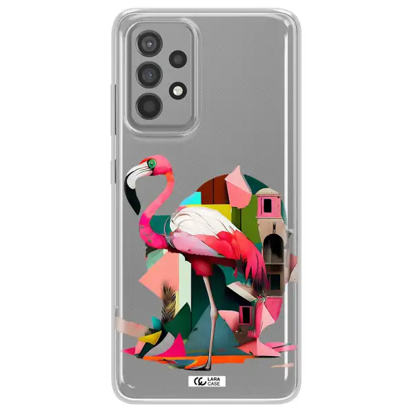Flamingo Collage Samsung A52 Clear TPU Case