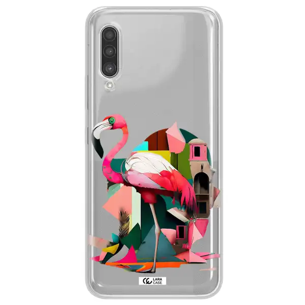 Flamingo Collage Samsung A90 Clear TPU Case