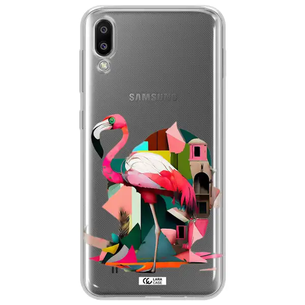 Flamingo Collage Samsung M10 Clear TPU Case