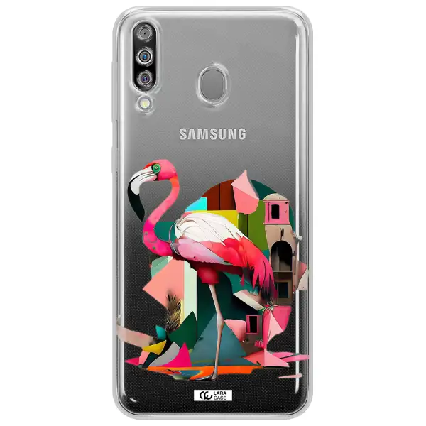 Flamingo Collage Samsung M30 Clear TPU Case