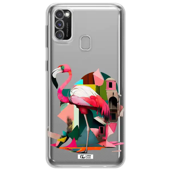 Flamingo Collage Samsung M30S Clear TPU Case