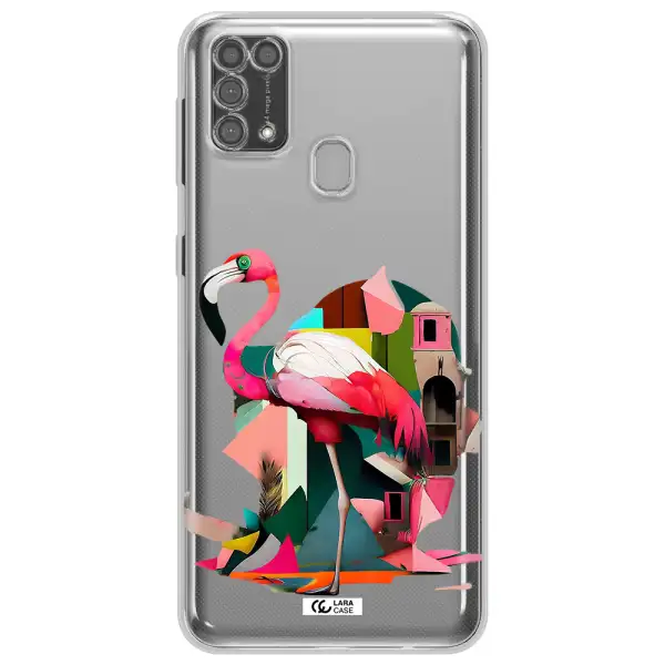 Flamingo Collage Samsung M31 Clear TPU Case