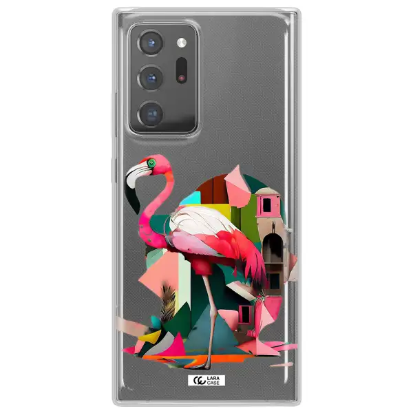 Flamingo Collage Samsung Note 20 Ultra Clear TPU Case