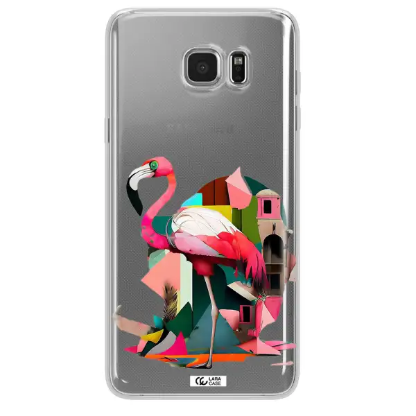 Flamingo Collage Samsung Note 5 Clear TPU Case