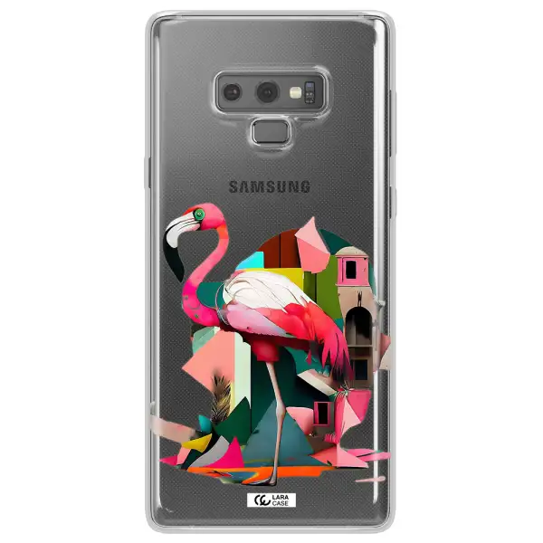 Flamingo Collage Samsung Note 9 Clear TPU Case