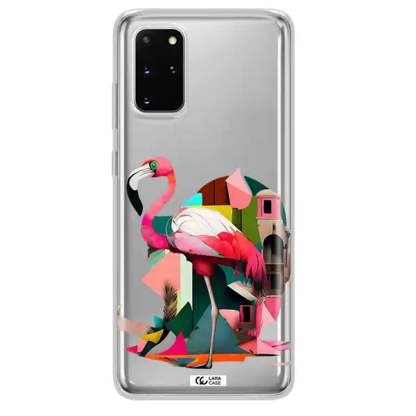 Flamingo Collage Samsung S 20 Plus Clear TPU Case