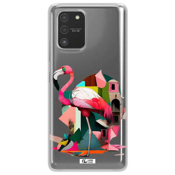 Flamingo Collage Samsung S10 Lite Clear TPU Case