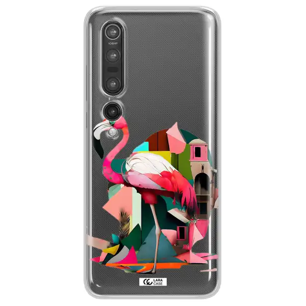 Flamingo Collage Xiaomi Mi 10 Pro Clear TPU Case