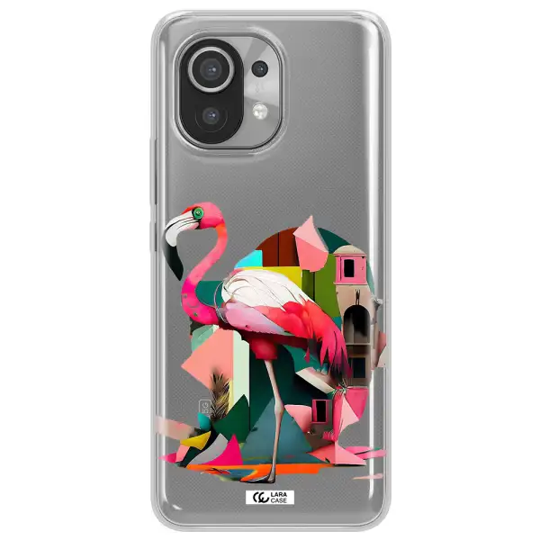 Flamingo Collage Xiaomi Mi 11 Clear TPU Case