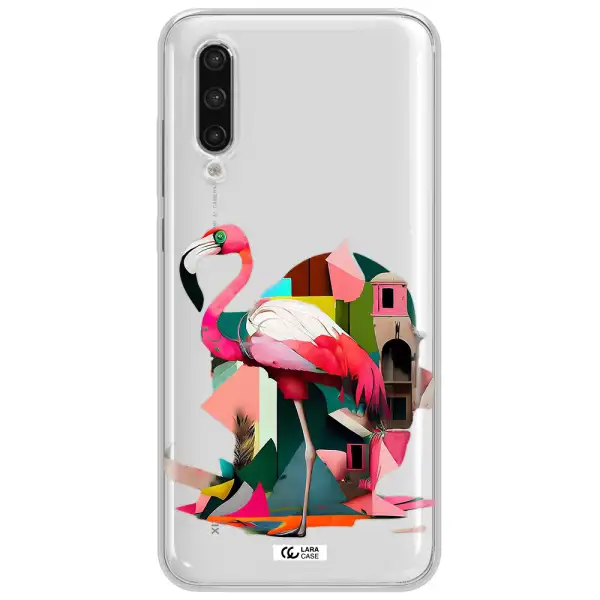 Flamingo Collage Xiaomi Mi 9 Lite Clear Tpu Case