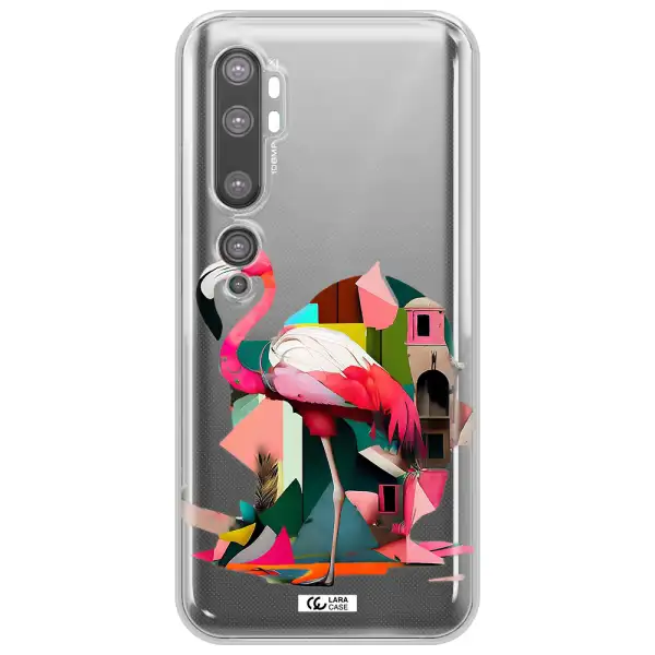 Flamingo Collage Xiaomi Mi Note 10 Clear TPU Case