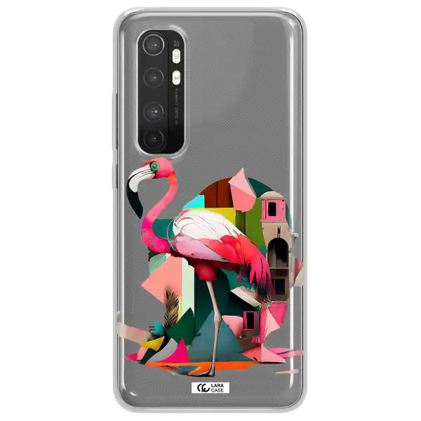 Flamingo Collage Xiaomi Mi Note 10 Lite Clear TPU Case