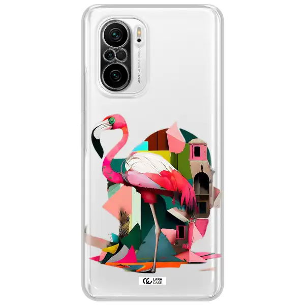 Flamingo Collage Xiaomi Poco F3 Clear Tpu Case