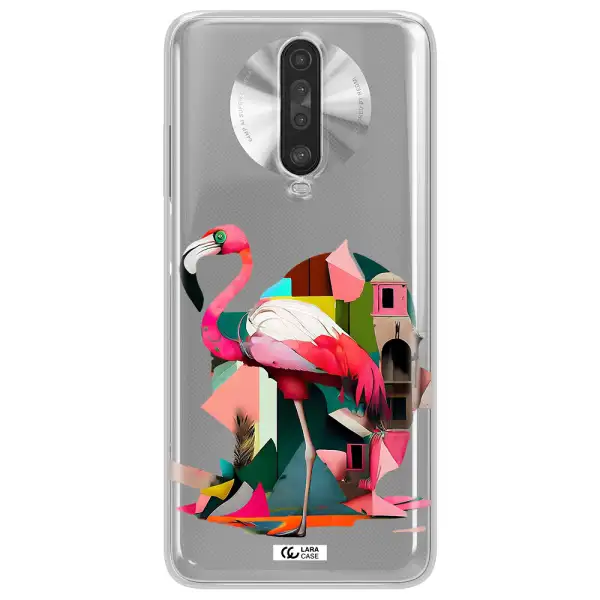 Flamingo Collage Xiaomi Redmi K30 Clear TPU Case