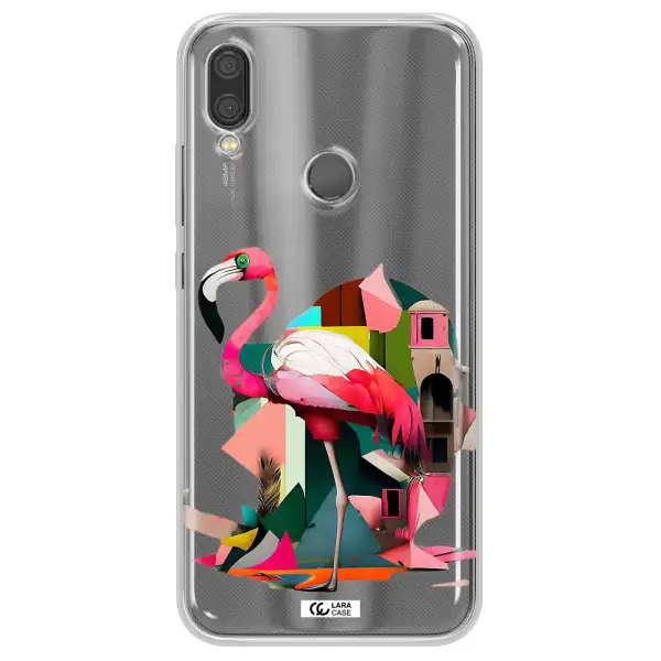Flamingo Collage Xiaomi Redmi Note 7 Clear TPU Case