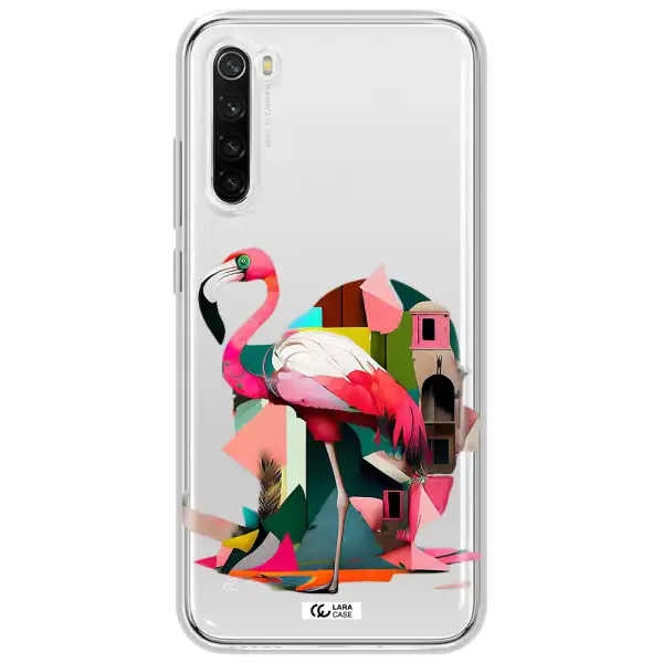 Flamingo Collage Xiaomi Redmi Note 8T Clear Tpu Case