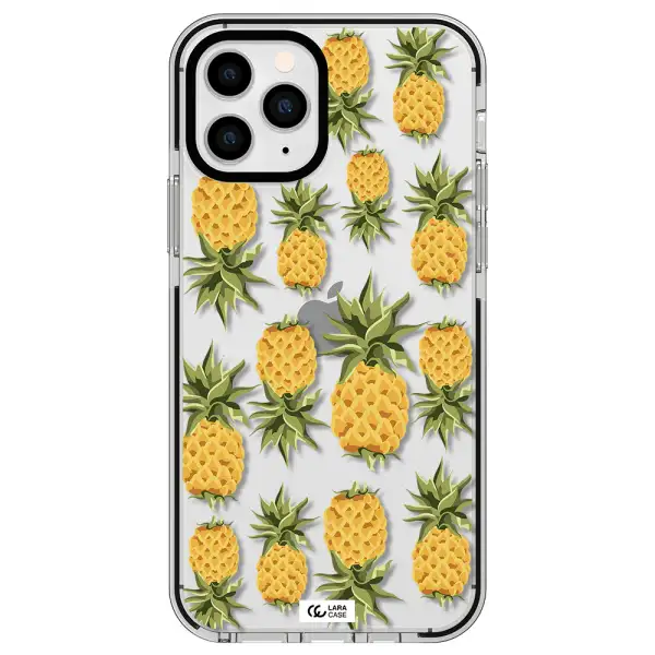 Pineapples Apple iPhone 11 pro impact black border Case