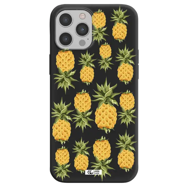 Pineapples Apple iPhone 12 pro Silicone black Case