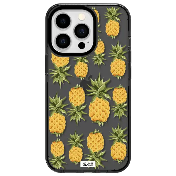 Pineapples Apple iPhone 13 Pro impact Smoke Black Case