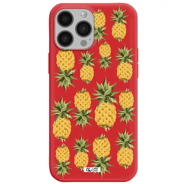 Pineapples Apple iPhone 13 Pro Silicone Imperial Red Case