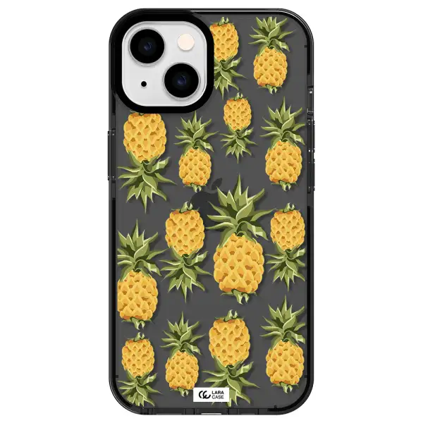 Pineapples Apple iPhone 14 impact Smoke Black Case