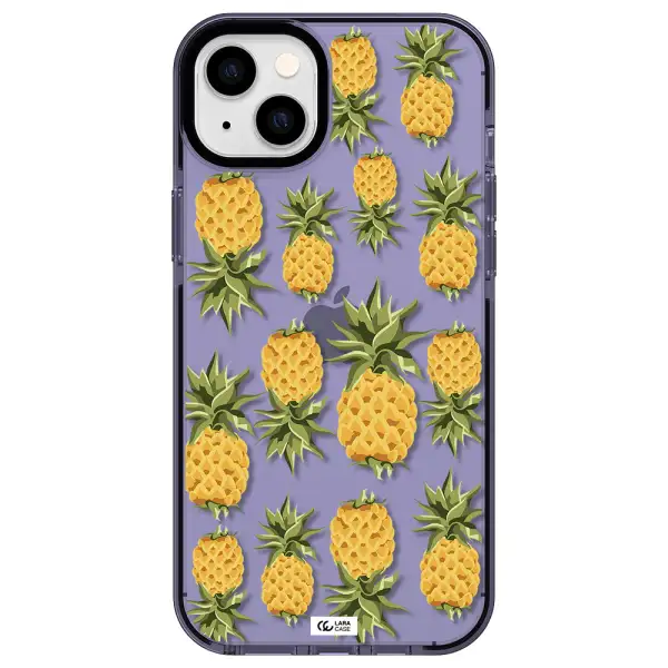 Pineapples Apple iPhone 14 plus impact Lilac Case