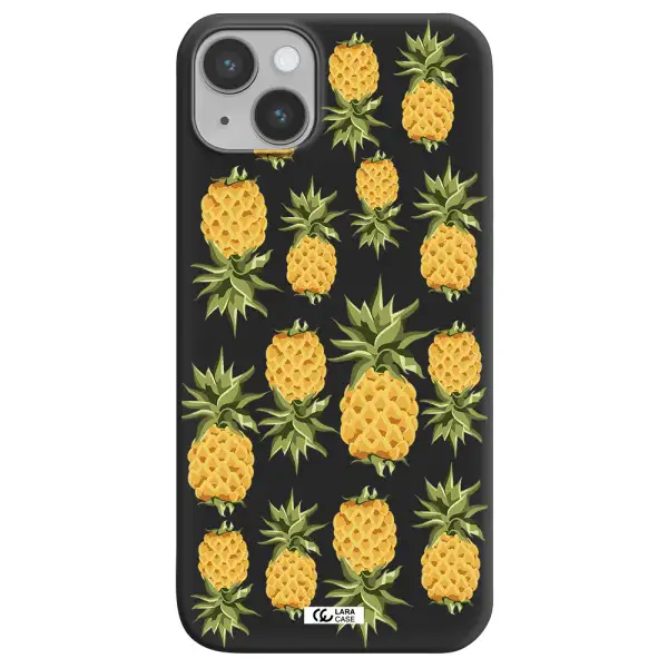 Pineapples Apple iPhone 14 plus Silicone black Case