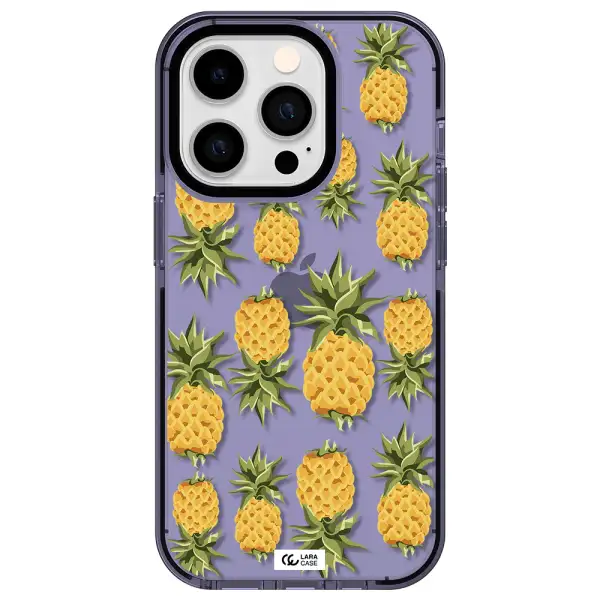 Pineapples Apple iPhone 14 pro impact Lilac Case