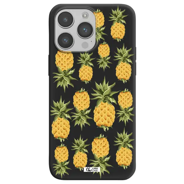 Pineapples Apple iPhone 14 pro Silicone black Case