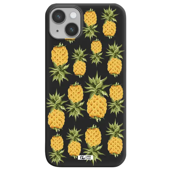 Pineapples Apple iPhone 14 Silicone black Case