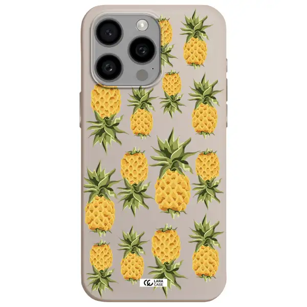 Pineapples Apple Iphone 15 Pro max Silicone Stone Case